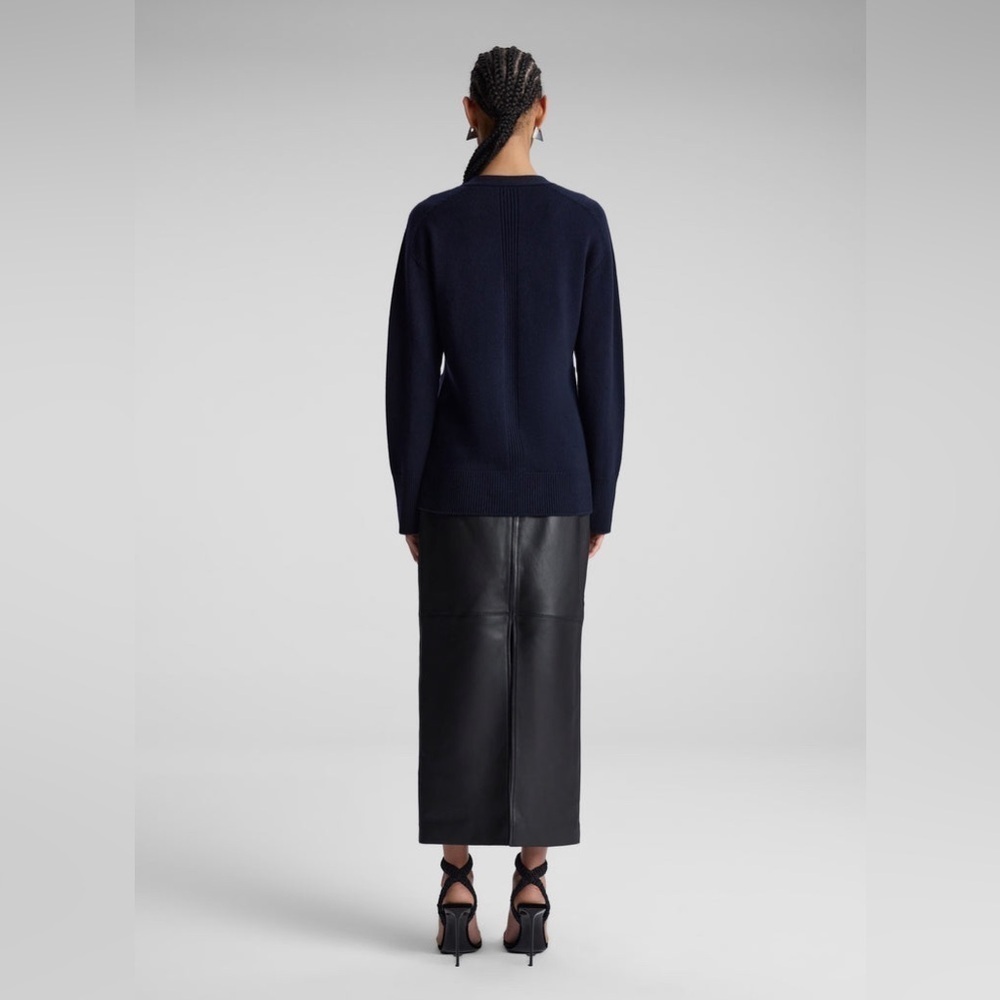 A.L.C Emory 100% Cashmere Cardigan Navy Size L $595